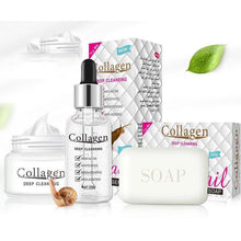 Charger l'image dans la galerie, Collagen Snail Cream+Savon+Sérum مستخلص الحلزون