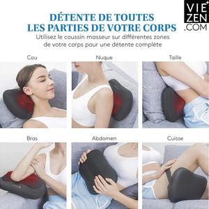 Woow!Coussin de massage - nuque - dos - épaules (أفضل وسادة التدليك (الرقبة - الظهر - الكتفين