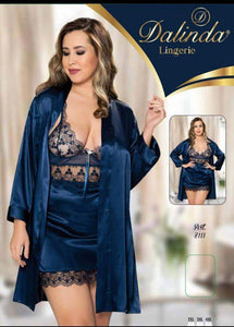 Nuisette 2 pcs , collection raffinée, Bleu