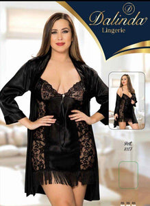 Nuisette 2 pcs , collection raffinée , Noir et Rouge