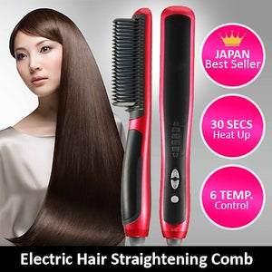 Hair Straightener ASL-908: Brosse Lissante et chaufante فرشاة التنعيم والتسخين